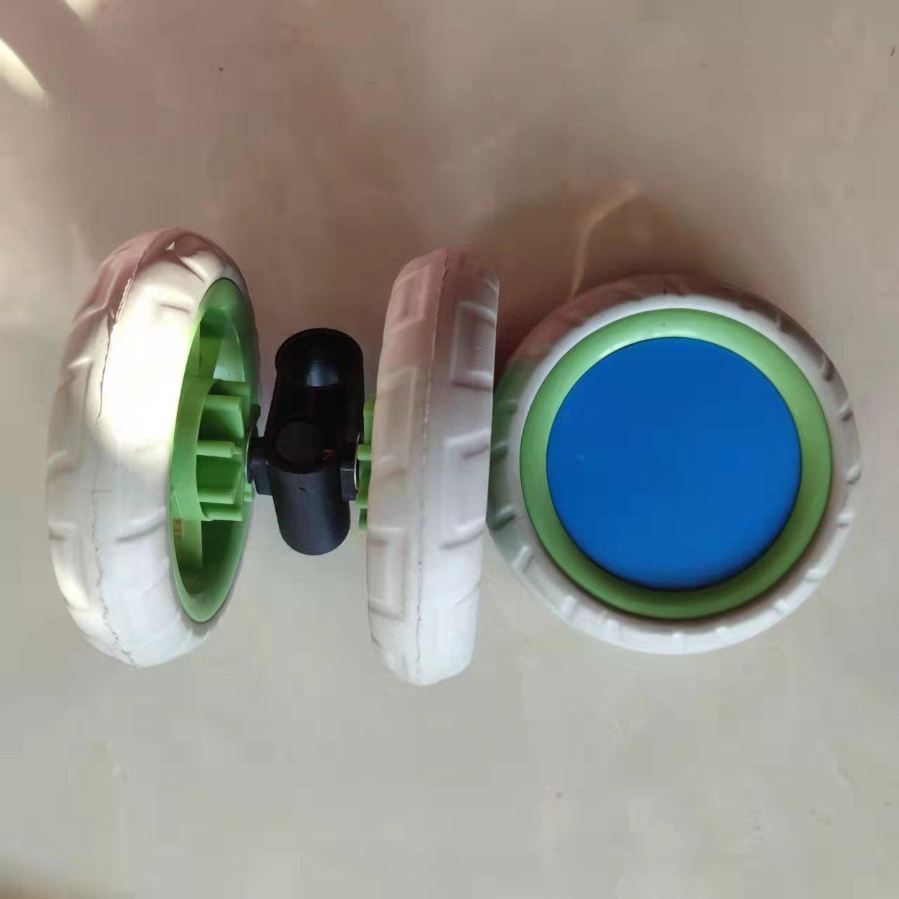 藤编车轮子宝宝竹编车轱辘婴儿童推车轮伞车前后转向刹车静音避震