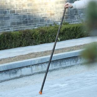 手工紫竹根拐杖登山防身防滑老年人手杖徒步爬山竹棍文玩竹杖送礼