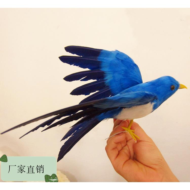 定做动物各种模型 彷真喜鹊 展翅鸟 羽毛小鸟摄影教科道具玩具