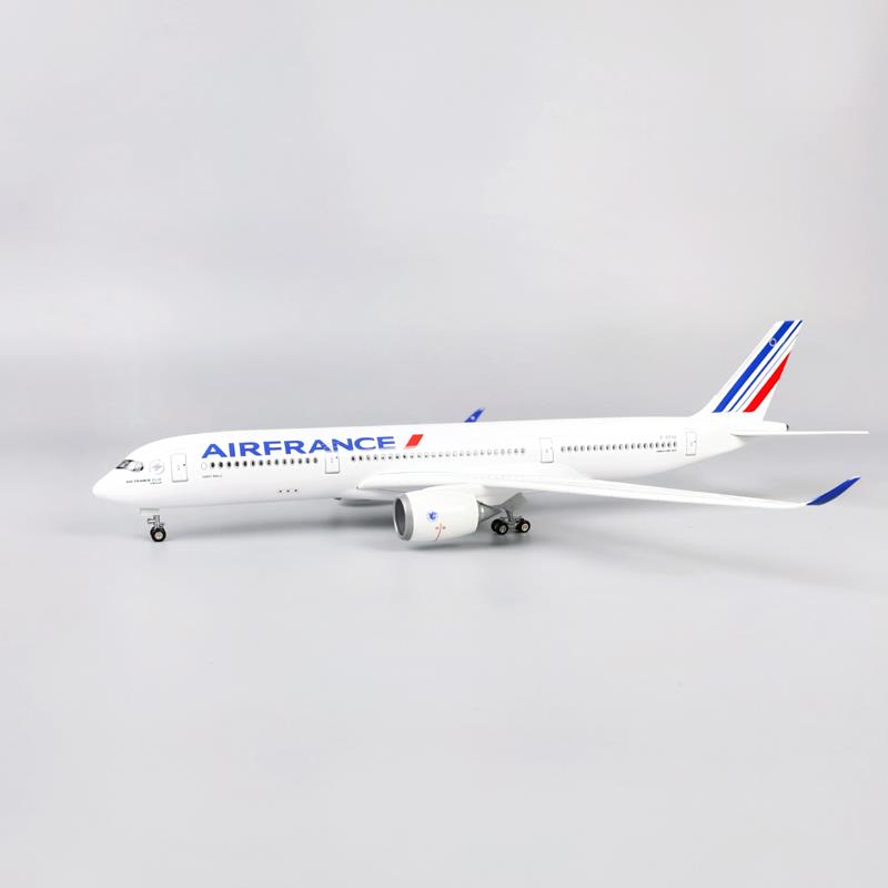 【带轮子带灯】法国航空法航空客A350彷真客机飞机模型礼品礼物