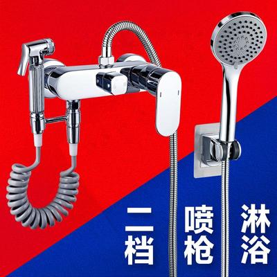 淋浴花洒开关配件二出水全铜暗装明装浴室洗澡冷热混水阀配件三联