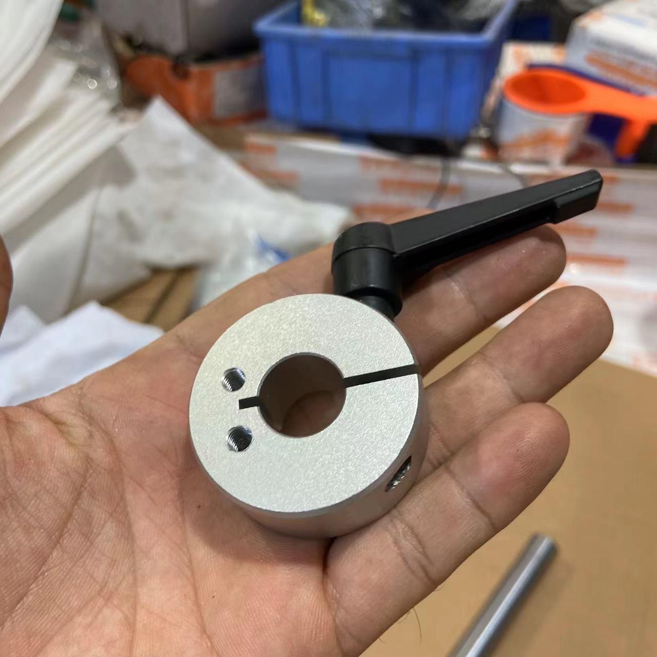 铝合金快速夹紧固定环锁紧带把手快速侧面安装孔夹具45钢轴止推环