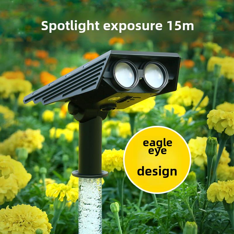 太阳能七彩照树灯户外防水超亮射灯地插草坪灯家用景观花园庭院灯