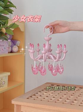 游泳者吊灯衣架可爱的粉红色女孩心公主房间礼物学生衣夹日本风格