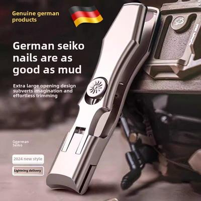 德国指甲刀大号防飞溅不锈钢大开口指甲剪单个便携厚灰指甲钳套装