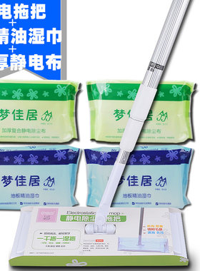 平板拖把 木地板拖把地板平拖静电除尘拖把 平推拖把夹布平拖把