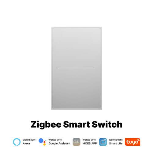 涂鸦Zigbee零火智能开关触摸震动开关背光灯断电记忆场景美式欧规