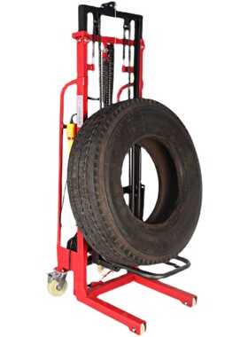 小型电动叉车3米220v升降摞胎机堆高机轮胎升降机举高机堆高车