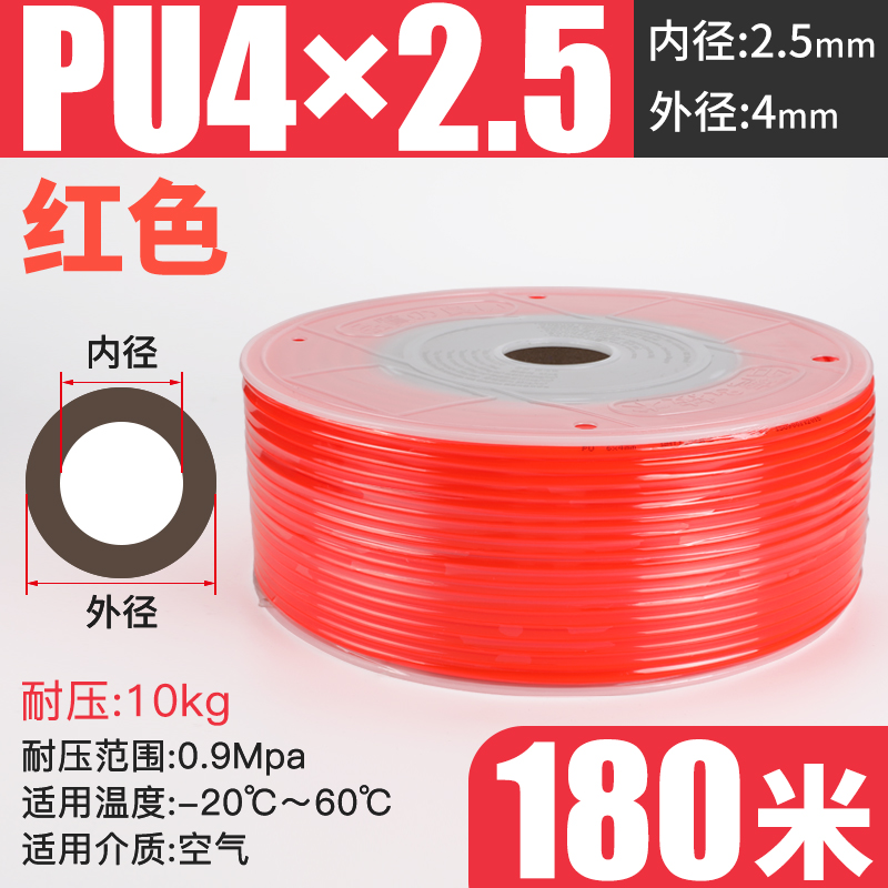 气动高压管气泵软管空压机气管5*8mm透明PU管6*4木工气线10/12/16