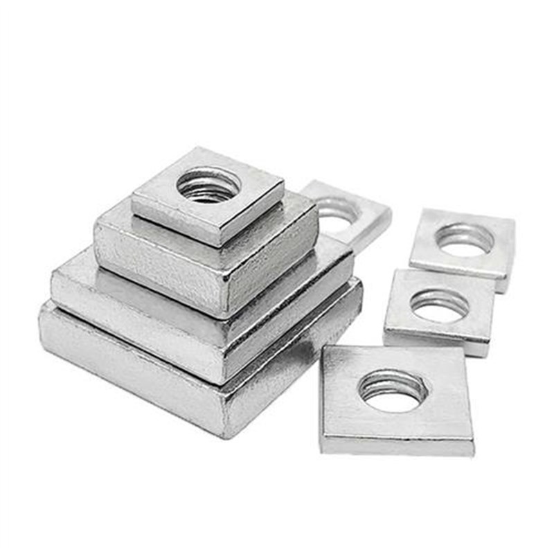 长方形铁螺母四方长方pq形薄螺丝帽铝材配件滑块螺母镀锌正方形直