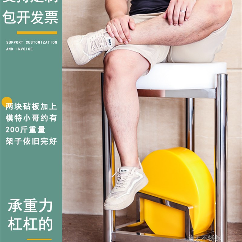 不锈钢三角菜板架砍骨剁肉墩子架厨房置物架落地式砧板台案板架