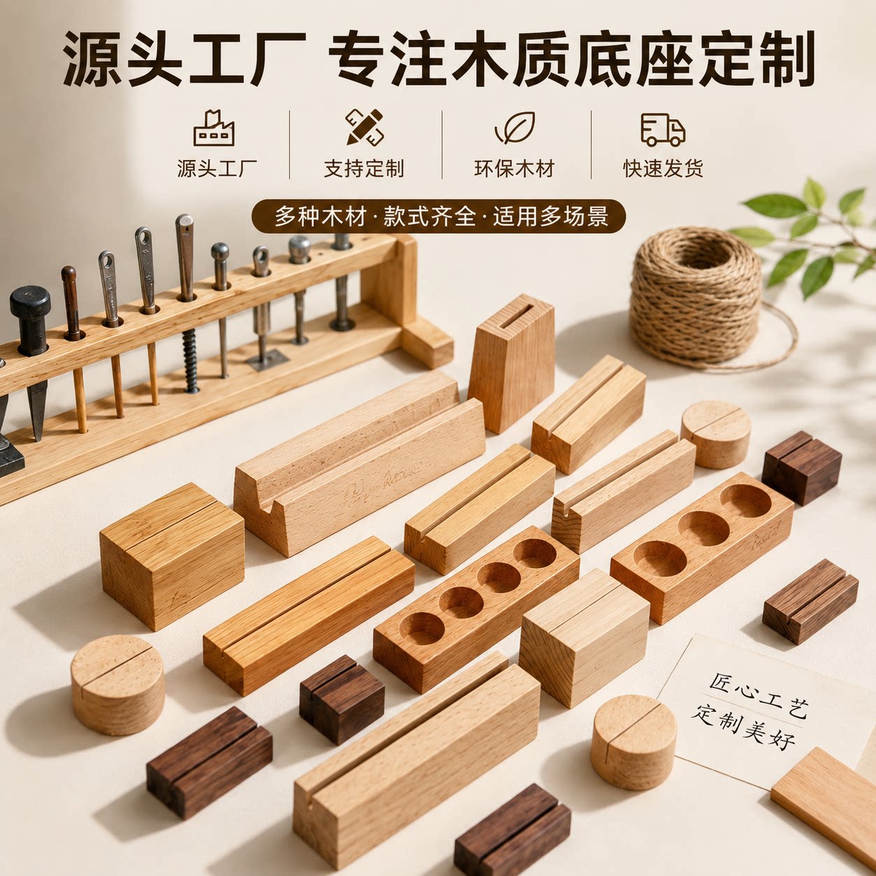 定制实木底座日历便签夹图片