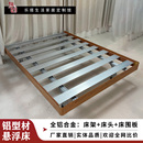 悬浮床铝型材床铝合金床架双人组合床带床头铝床板铝材床悬浮床架