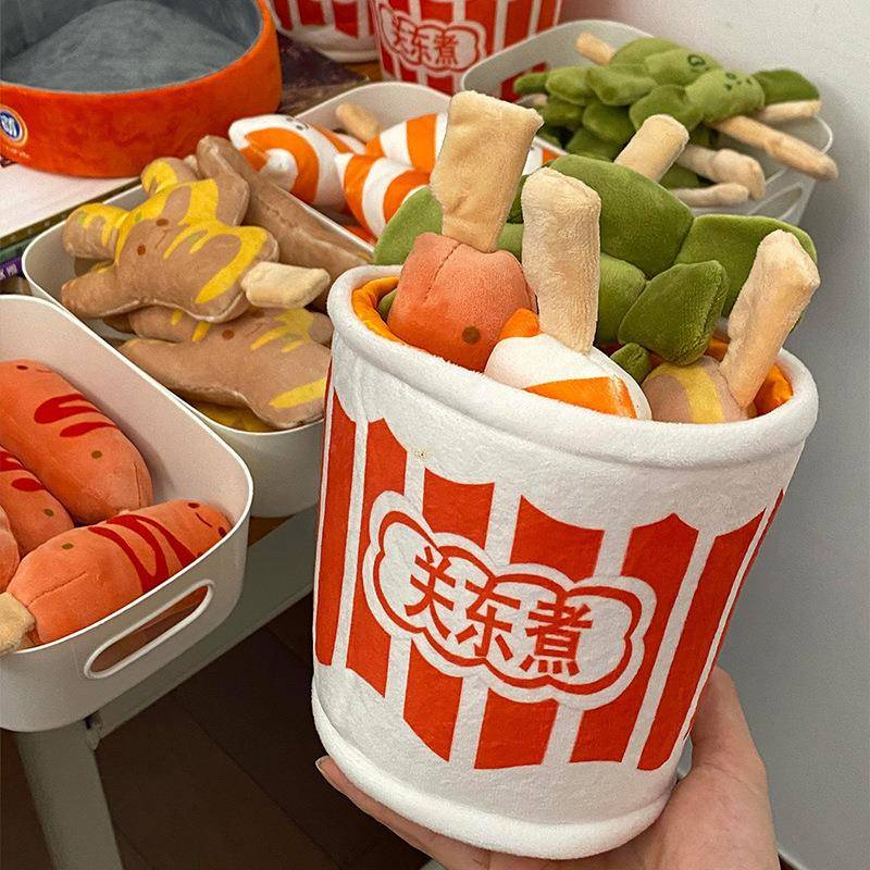 一碗关东煮玩偶与好友一起吃麻辣烫套装创意过家家毛绒玩具礼物
