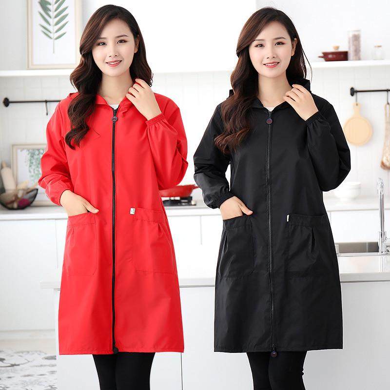 护衣罩衣大人女春秋工作服时尚家用厨房防水防油长袖围裙薄款夏季,家庭/个人清洁工具,围裙,淘宝优惠券,粉丝福利购,淘宝优惠卷