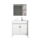 批发阳台陶瓷落地浴室柜组合太空铝洗衣柜一体洗衣池槽洗手台盆带