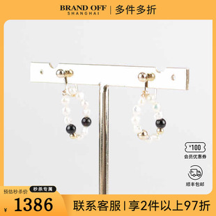 中古95新TASAKI塔思琦淡水珍珠K14黄金耳环