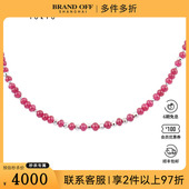 中古95新日本进口商品红宝石串珠47cm项链