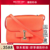 9新DELVAUX德尔沃SIMPLISSIME CITY橘牛皮小号斜挎二手奢侈品包包