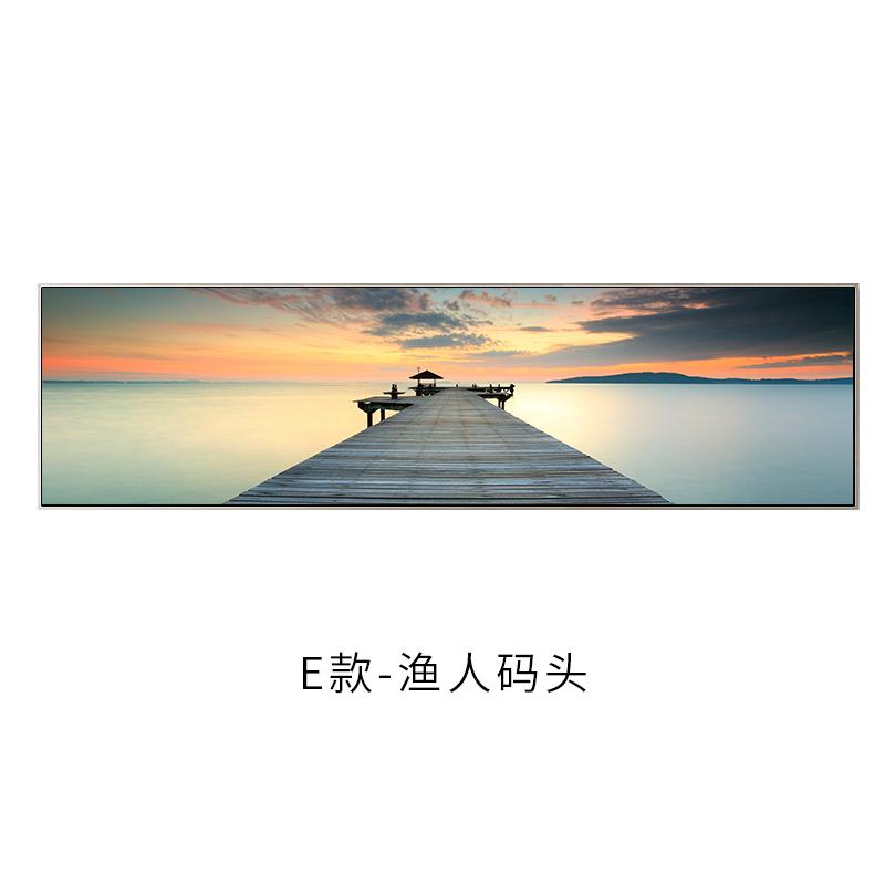 卧室装饰画酒店床头挂画现代简约横幅主卧房间温馨背景墙壁画大海