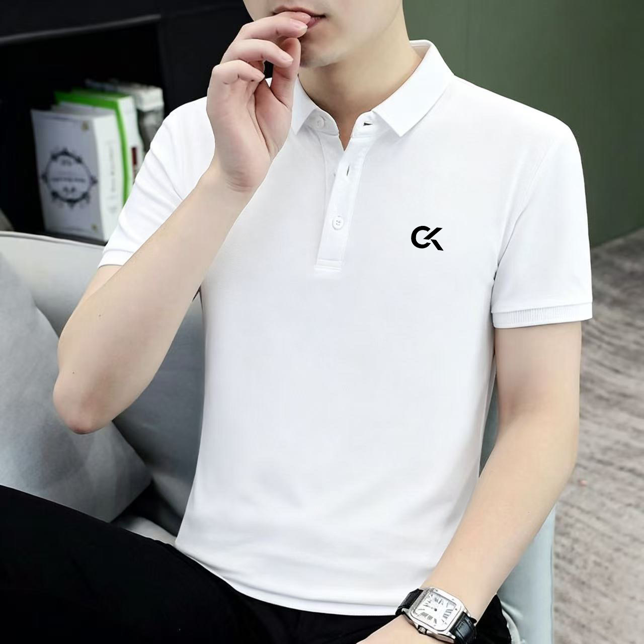 2026夏季男士冰丝短袖POLO衫