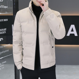 2025新款轻薄羽绒服男冬季防寒加厚短款立领男士保暖潮流纯色外套