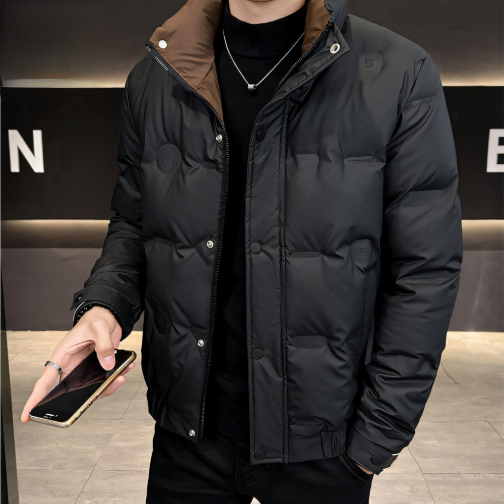 高端轻薄羽绒服男装2025年新款立领夹克男士冬季加绒加厚短款外套