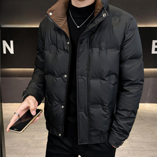 高端轻薄羽绒服男装2025年新款立领夹克男士冬季加绒加厚短款外套
