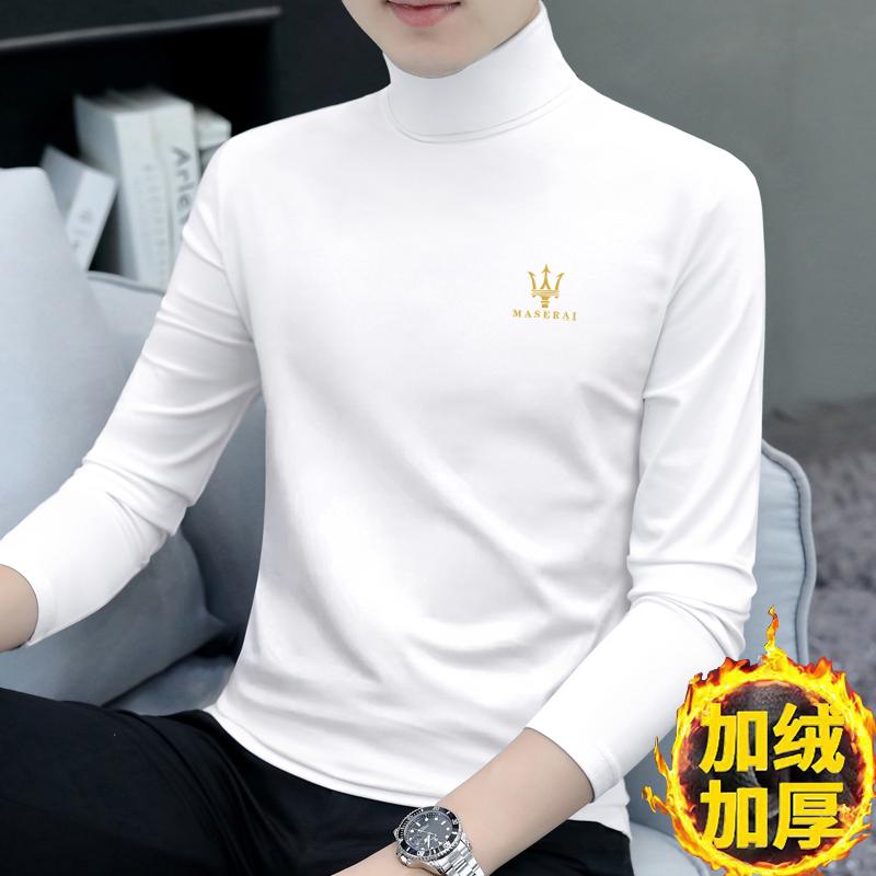 秋冬季高领打底衫男纯棉2025新款