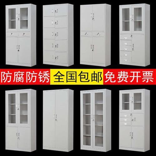 定制文件柜矮柜资料柜a4档案凭证柜加厚钢制铁皮柜玻璃开门柜柜子