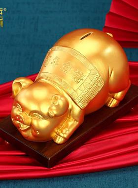 黄铜猪摆件可爱猪存钱罐猪家居装饰品桌面摆设铜猪工艺礼品摆饰生