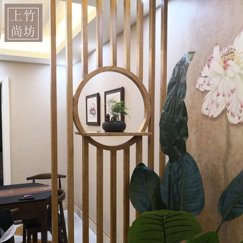 上竹尚坊定制玄关柜隔断定制浴室卫生隔断门厅柜客厅隔断干湿区