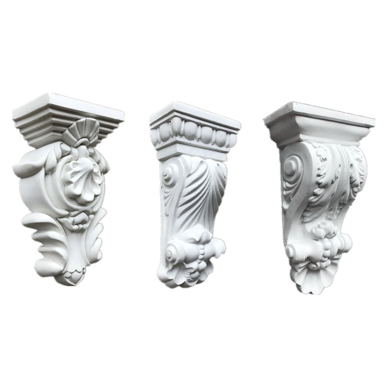欧式石膏梁托吊顶装饰垭口装饰雕花角花象鼻仿罗马柱柱头装修材料