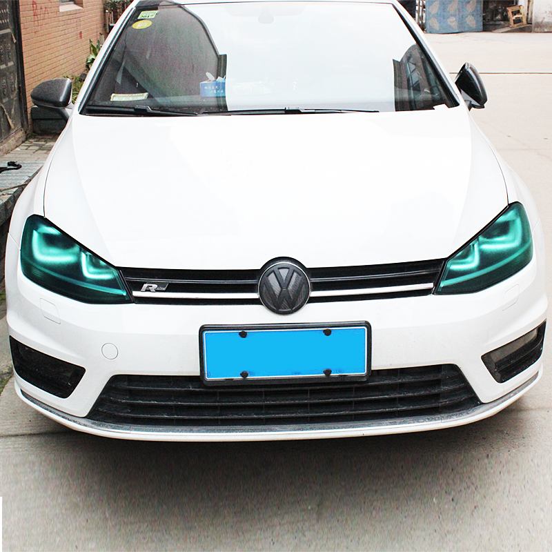 汽车尾灯贴膜可撕喷膜大灯后车灯改色熏黑磨砂黑喷漆透光改装透明