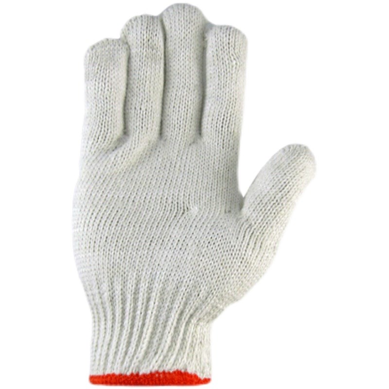 纱手套联护工作加厚劳保棉纱红星防滑手套作业防护500克600克白线