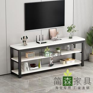 圆角2米落地客厅卧室小户型电视机柜茶几组合简易钢木电视桌 新款