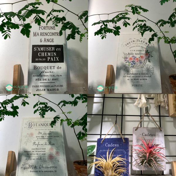 挂板挂牌装饰画花园杂货墙面挂画摆牌房间铁皮挂件背景画挂牌庭院