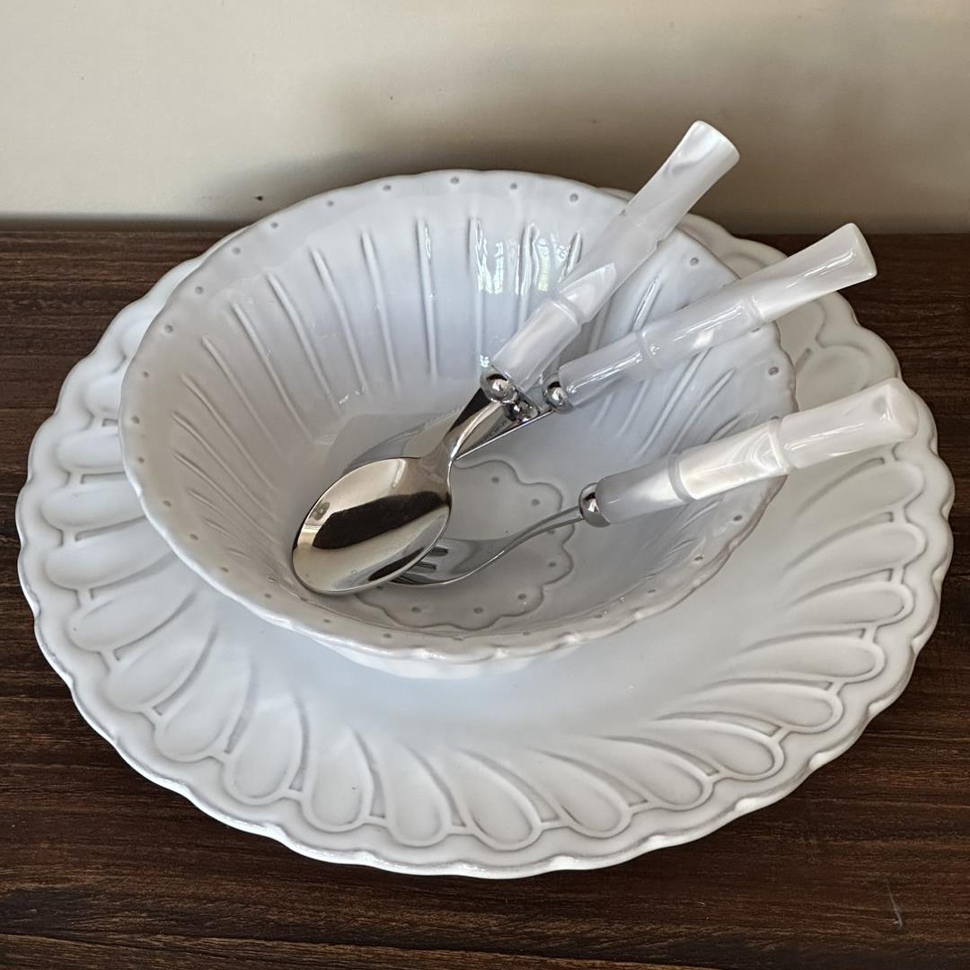 边集EDITOR意大利VIRGINIA ITALICA复古浮雕碗盘子咖啡杯碟套装