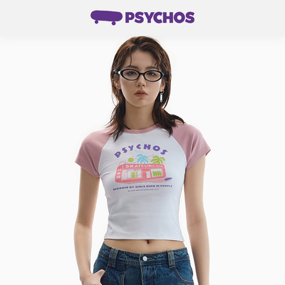 多巴胺短袖T恤PSYCHOS辣妹上衣