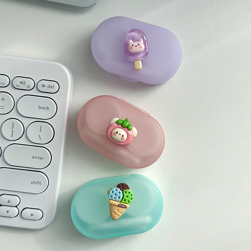 美瞳盒收纳便携小巧可爱高级感磨砂简约轻便款隐形眼镜盒子带镜子,ZIPPO/瑞士军刀/眼镜,隐形眼镜伴侣盒,淘宝优惠券,粉丝福利购,淘宝优惠卷