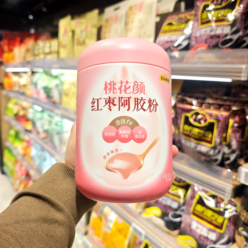 胖东来DL桃花颜红枣阿胶粉五谷磨房600g罐装营养粉含铁女性滋补品