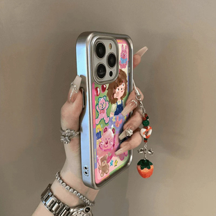 适用苹果16手机壳秋冬新款女iphone16promax小众高级感15plus潮流保护套14Pro小羊皮13pm不撞款12防摔软壳lv