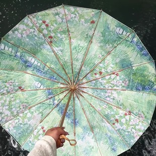 油画晴雨伞晴雨伞防晒防紫外线遮阳伞女高颜值 令人心动 雨伞