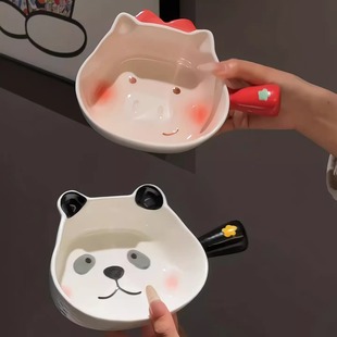 小猪餐盘盘子家用菜盘餐盘饺子盘陶瓷盘子陶瓷高级感可爱卡通餐具