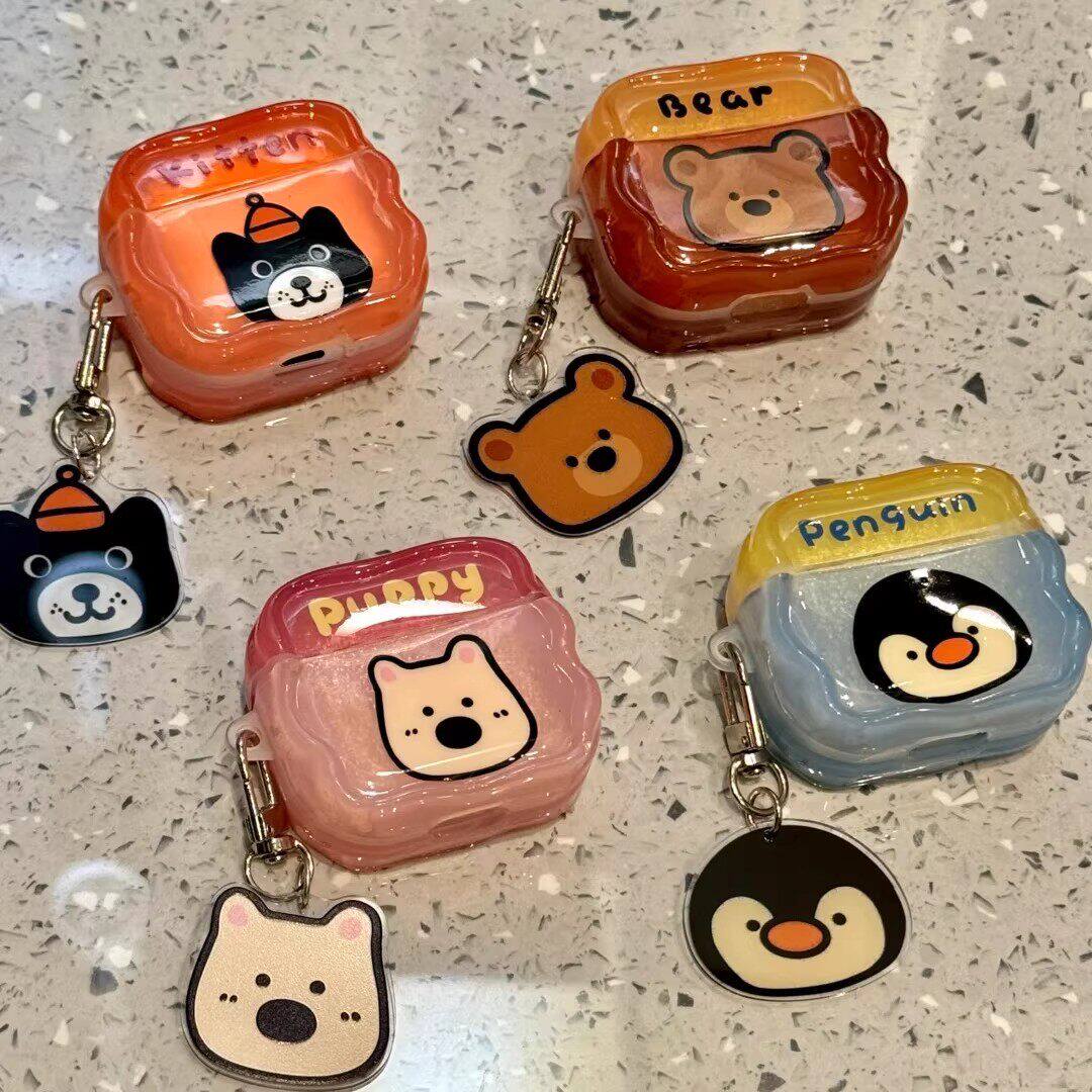趣味可爱卡通适用苹果耳机保护套airpods4壳蓝牙airpodspro2三代ipods3高级感小众1airpod新款超好看外壳情侣