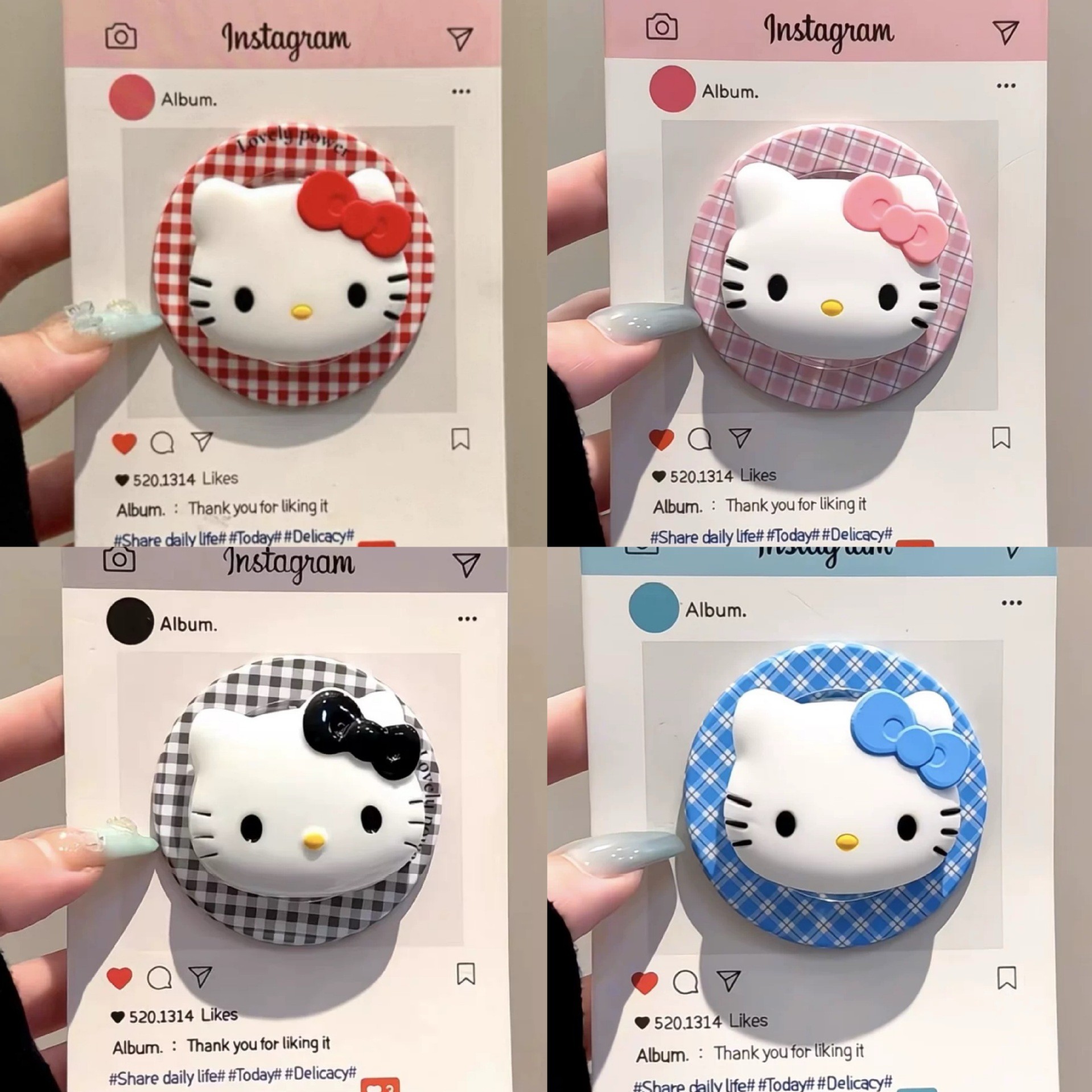 新款格纹立体kitty头像适