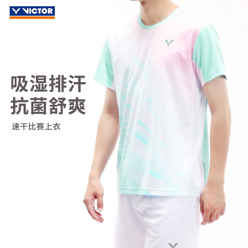 VICTOR/威克多男女速干比赛上衣胜利羽毛球服运动短袖T恤T-50022