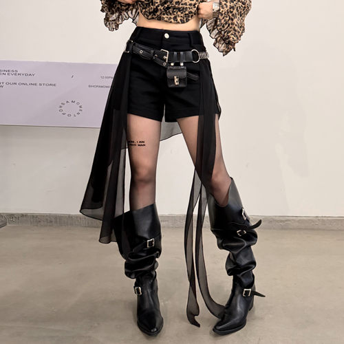 Blackgirl小众设计性感短裤黑色