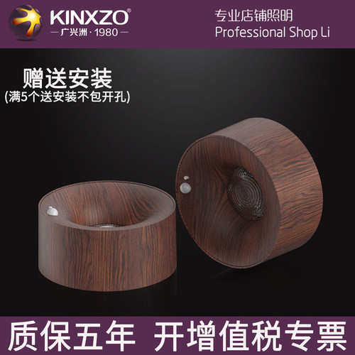 KINXZO木纹射灯LED嵌入式