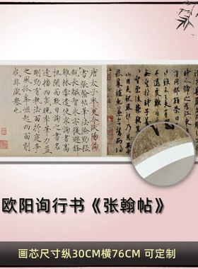 欧阳询行书《张翰帖》高清原大复